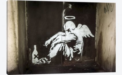 Angel in Hallway Banksy