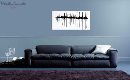 Modern abstract art in black