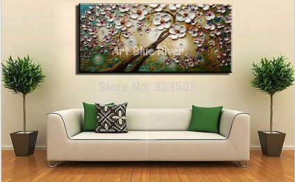 Large abstract canvas wall art