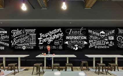 A wall mural created for BBDO