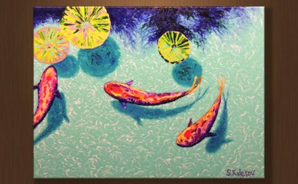 Painting Koi fish luck