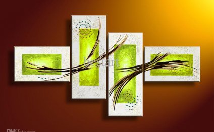 Hand-painted oil wall art Pale