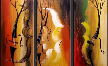 Abstract Art musical instruments