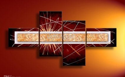 Red Abstract Wall Art