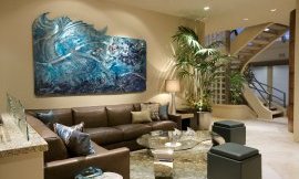 Brilliant Mermaid Art in Aluminum the modern-day family room [From: Cantoni]