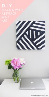 DIY-black-and-white-abstract-wall-art