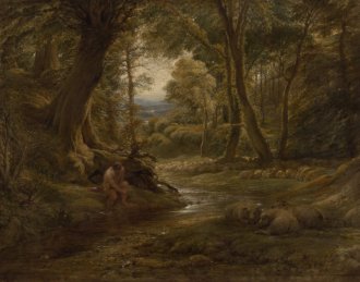 John Linnell, The Glade, 1839, oil on fabric. COURTESY YALE UNIVERSITY ART GALLERY