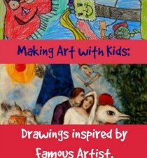 the Art Curator for toddlers - Making Art with teenagers - Chagall-Inspired Drawings-300