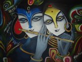 Abstract Krishna paintings