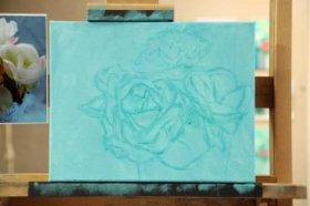 Underpainting on canvas