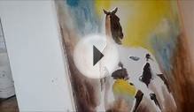 Abstract Horse Painting. Speed painting