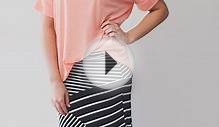 Abstract Striped Maxi - Black and White