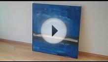 Blue lands - contemporary blue abstract canvas painting