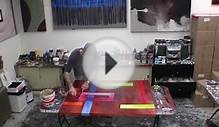 Geometric Abstract Art lesson preview how to paint large