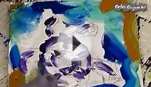 How to paint abstract art turtle with acrylics on canvas