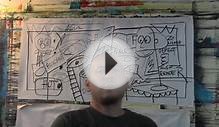 HOW TO PAINT abstract modern LIVE TIMELAPSE ART with RAEART