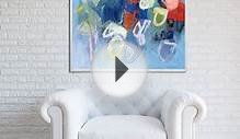 Large ABSTRACT GICLEE print from modern Painting, Nursery