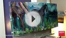 Original Abstract Acrylic Painting of Horses by Artist