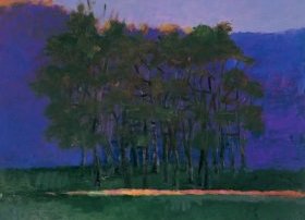 Wolf Kahn's Dark Clump of Trees (oil)